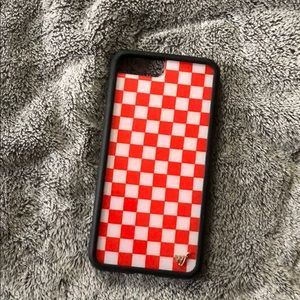 Wildflower red checkered case iPhone 6s/7/8 plus